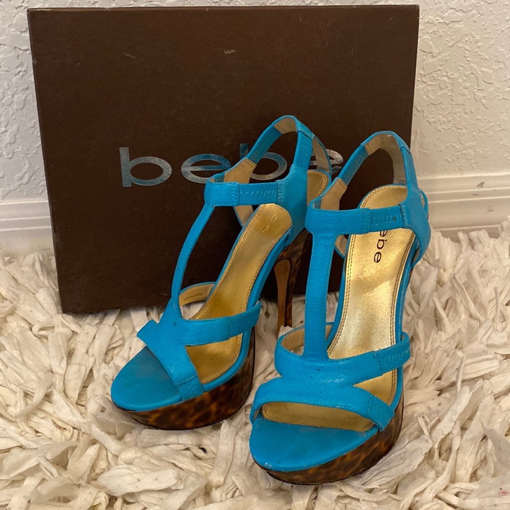 Bebe turquoise heels